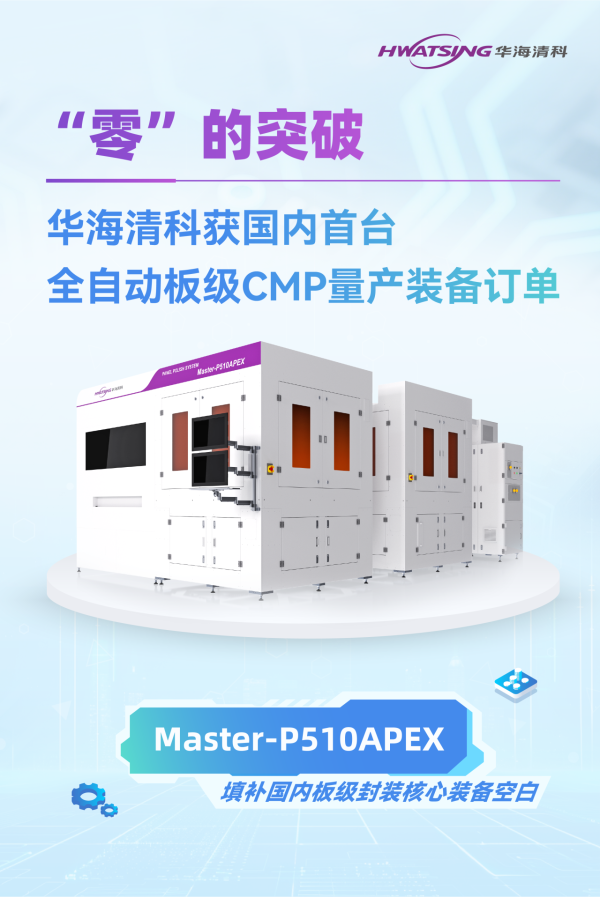 国内首台量产级全自动板级 CMP 落地！华海清科 Master-P510APEX 获头部先进封装客户订单